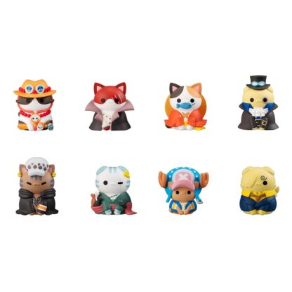 One Piece Mega Cat Project Sammelfiguren 3 cm NyanPieceNyan! I'm gonna be king of Paw-rates Vol. 1 Sortiment (8)