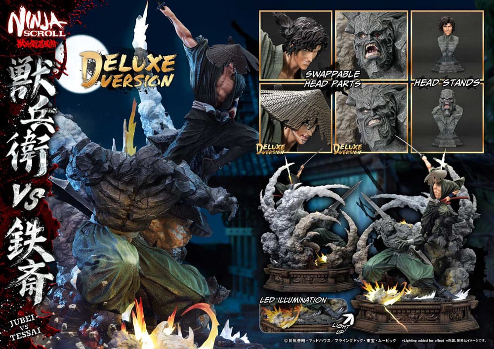 Ninja Scroll Ultimate Premium Masterline Series Statue 1/4 Jubei Versus Tessai Deluxe Bonus Version 101 cm – Bild 10