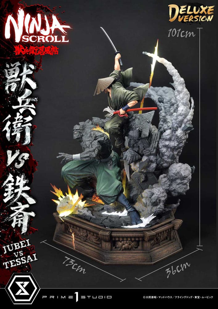 Ninja Scroll Ultimate Premium Masterline Series Statue 1/4 Jubei Versus Tessai Deluxe Bonus Version 101 cm – Bild 12