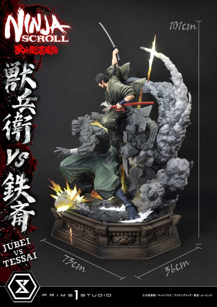Ninja Scroll Ultimate Premium Masterline Series Statue 1/4 Jubei Versus Tessai Deluxe Bonus Version 101 cm – Bild 22