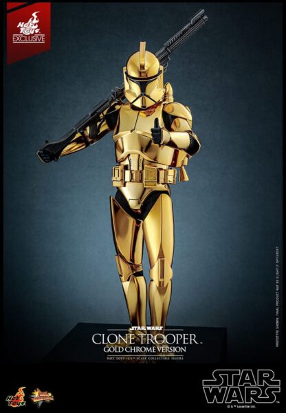 Star Wars Actionfigur 1/6 Clone Trooper (Gold Chrome Version) Exclusive 30 cm – Bild 13