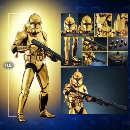 Star Wars Actionfigur 1/6 Clone Trooper (Gold Chrome Version) Exclusive 30 cm – Bild 18