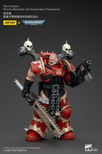 Warhammer 40k Actionfigur 1/18 World Eaters Khorne Berzerker with Eviscerator Chainsword 13 cm – Bild 2