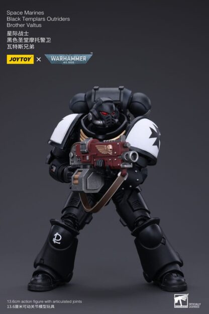 Warhammer 40k Actionfigur 1/18 Space Marines Black Templars Outriders Brother Valtus 14 cm – Bild 6