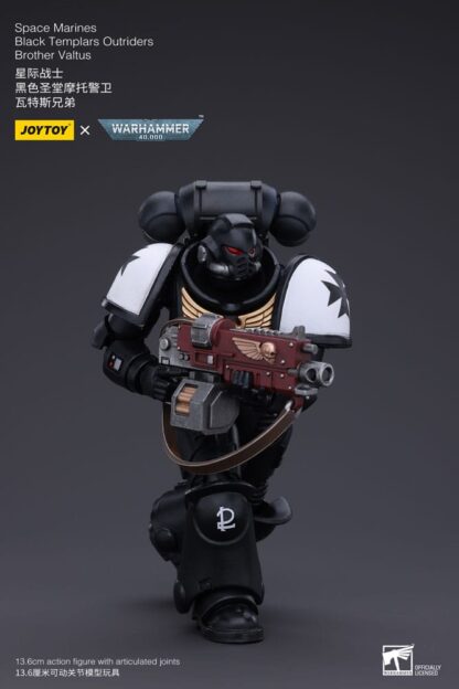 Warhammer 40k Actionfigur 1/18 Space Marines Black Templars Outriders Brother Valtus 14 cm – Bild 7