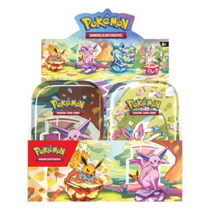 Pokémon TCG Mini Tin Karmesin & Purpur 8.5 Prismatische Entwicklungen Display (8) *Deutsche Version* – Bild 3