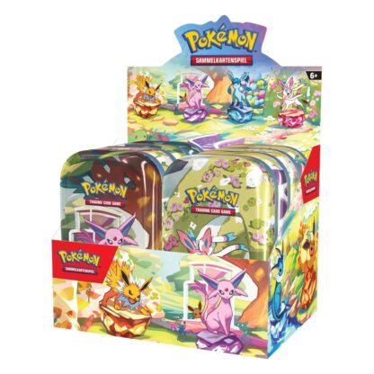 Pokémon TCG Mini Tin Karmesin & Purpur 8.5 Prismatische Entwicklungen Display (8) *Deutsche Version* – Bild 4