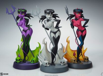 Original Artist Series Statue Devil Girl (Black and White Variant) 30 cm – Bild 6
