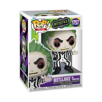 Beetlejuice POP! Plus Movies Vinyl Figur Beetlejuice w/tombstone 9 cm – Bild 2