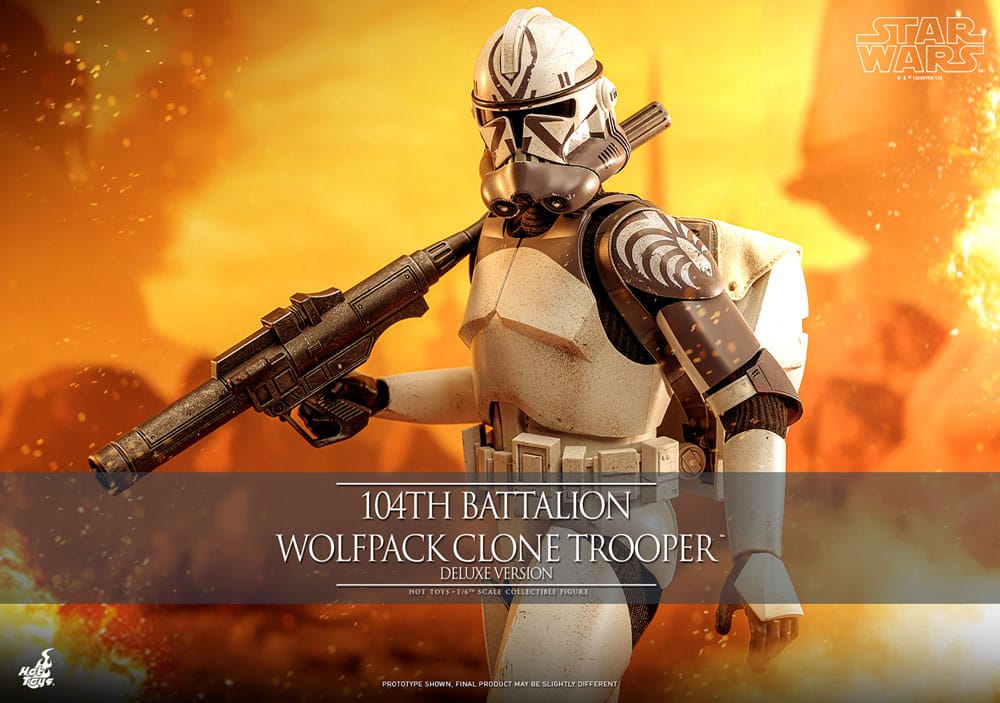 Star Wars The Clone Wars Actionfigur 1/6 104th Battalion Wolfpack Clone Trooper Deluxe Version 30 cm – Bild 2