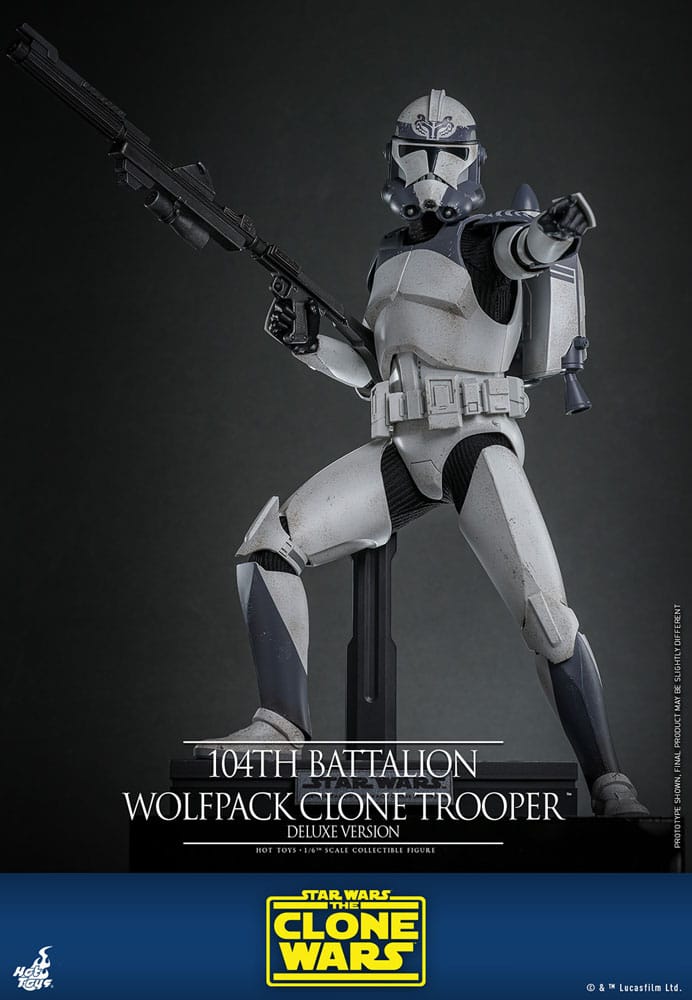 Star Wars The Clone Wars Actionfigur 1/6 104th Battalion Wolfpack Clone Trooper Deluxe Version 30 cm – Bild 6
