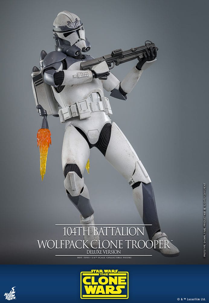 Star Wars The Clone Wars Actionfigur 1/6 104th Battalion Wolfpack Clone Trooper Deluxe Version 30 cm – Bild 12
