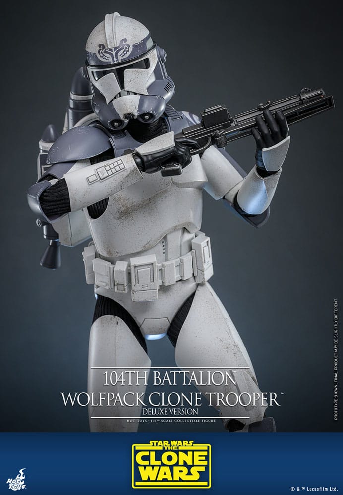Star Wars The Clone Wars Actionfigur 1/6 104th Battalion Wolfpack Clone Trooper Deluxe Version 30 cm – Bild 13