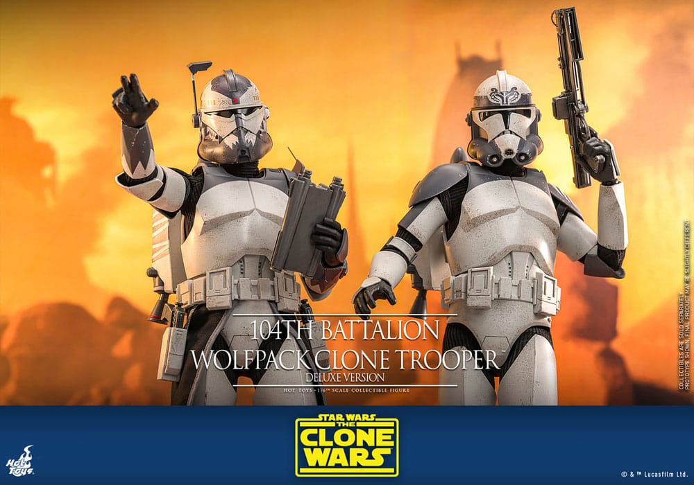 Star Wars The Clone Wars Actionfigur 1/6 104th Battalion Wolfpack Clone Trooper Deluxe Version 30 cm – Bild 17