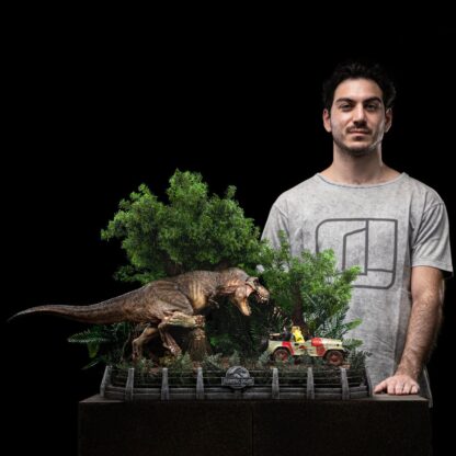 Jurassic Park Demi Art Scale Statue 1/20 T-Rex Chase – Bild 15