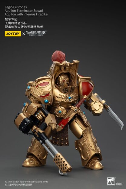 Warhammer The Horus Heresy Actionfigur 1/18 Legio Custodes Aquilon Terminator Squad Aquilon with Infernus Firepike 14 cm – Bild 5