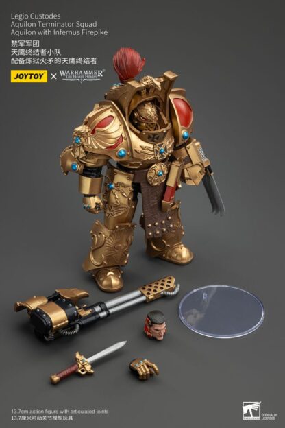Warhammer The Horus Heresy Actionfigur 1/18 Legio Custodes Aquilon Terminator Squad Aquilon with Infernus Firepike 14 cm – Bild 8