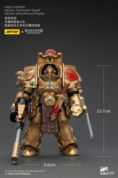 Warhammer The Horus Heresy Actionfigur 1/18 Legio Custodes Aquilon Terminator Squad Aquilon with Infernus Firepike 14 cm – Bild 9