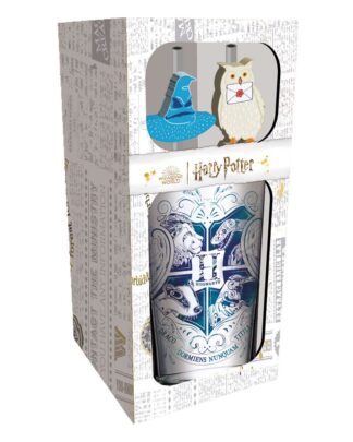 Harry Potter Glas Tumbler mit Trinkhalmen Hogwarts 485 ml