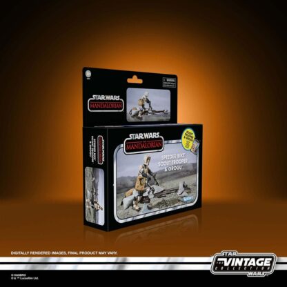 Star Wars: The Mandalorian Vintage Collection Fahrzeug mit Figuren Speeder Bike with Scout Trooper & Grogu – Bild 2