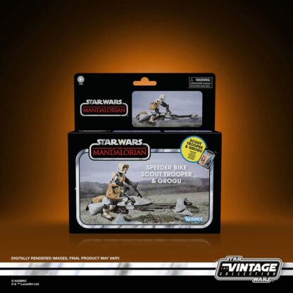 Star Wars: The Mandalorian Vintage Collection Fahrzeug mit Figuren Speeder Bike with Scout Trooper & Grogu – Bild 6