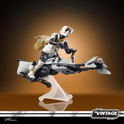 Star Wars: The Mandalorian Vintage Collection Fahrzeug mit Figuren Speeder Bike with Scout Trooper & Grogu – Bild 14