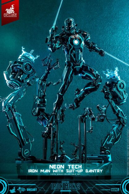 Iron Man 2 Actionfigur 1/6 Neon Tech Iron Man mit Suit-Up Gantry 32 cm – Bild 4
