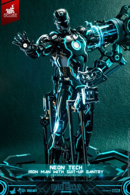 Iron Man 2 Actionfigur 1/6 Neon Tech Iron Man mit Suit-Up Gantry 32 cm – Bild 6