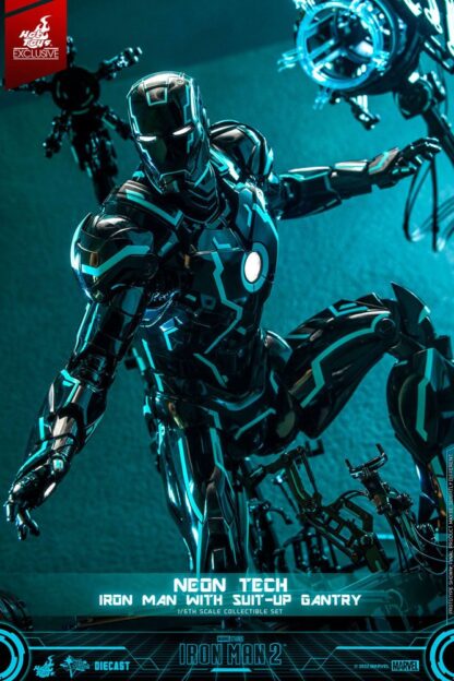 Iron Man 2 Actionfigur 1/6 Neon Tech Iron Man mit Suit-Up Gantry 32 cm – Bild 7