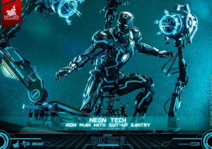 Iron Man 2 Actionfigur 1/6 Neon Tech Iron Man mit Suit-Up Gantry 32 cm – Bild 12