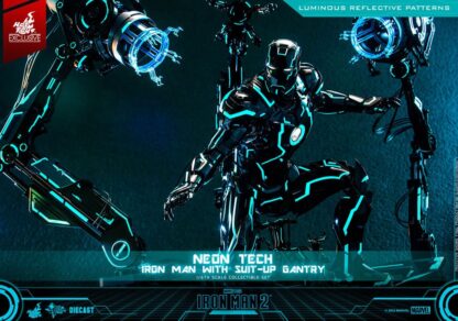 Iron Man 2 Actionfigur 1/6 Neon Tech Iron Man mit Suit-Up Gantry 32 cm – Bild 13