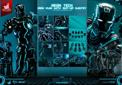 Iron Man 2 Actionfigur 1/6 Neon Tech Iron Man mit Suit-Up Gantry 32 cm – Bild 20