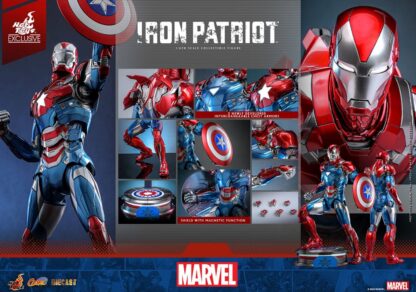 Marvel Comic Diecast Masterpiece Actionfigur 1/6 Iron Patriot Hot Toys Exclusive 32 cm – Bild 19
