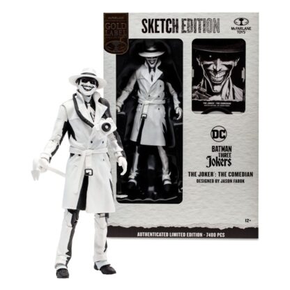 Batman: Three Jokers DC Multiverse Actionfigur The Joker: The Comedian Sketch Edition (Gold Label) 18 cm – Bild 4