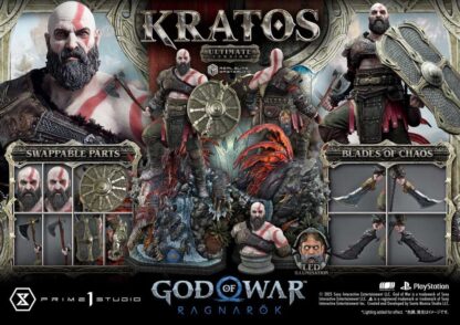 God of War: Ragnarok Real Elite Masterline Series Statue 1/3 Kratos Ultimate Bonus Version 95 cm – Bild 13