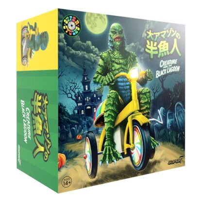 Universal Monsters Super Cycles Actionfigur Der Schrecken vom Amazonas (Dark Green with Yellow Trike) 13 cm – Bild 5