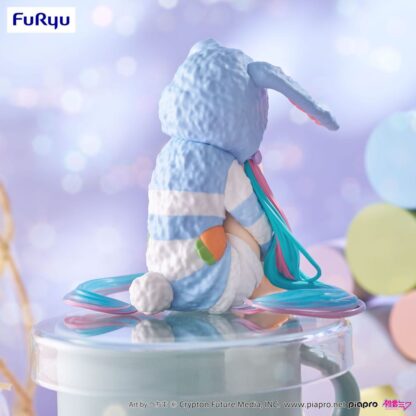 Hatsune Miku Noodle Stopper PVC Statue Hatsune Miku Rabbit Ear Hood Pajama Blue Color Ver. 14 cm – Bild 8