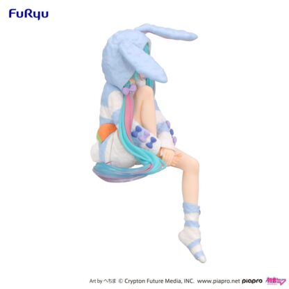 Hatsune Miku Noodle Stopper PVC Statue Hatsune Miku Rabbit Ear Hood Pajama Blue Color Ver. 14 cm – Bild 10