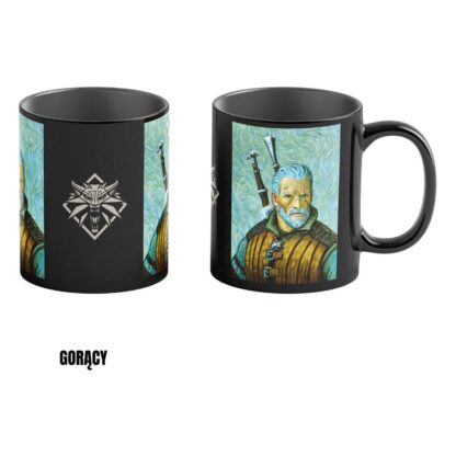 The Witcher III: Wild Hunt Game Art Chronicles Tasse mit Thermoeffekt Geralt inspired by Vincent van Gogh  450 ml – Bild 3
