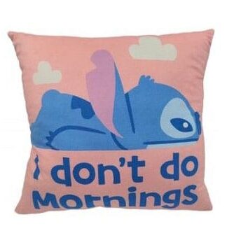 Lilo & Stitch Kissen Stitch I don't do mornings 40 cm