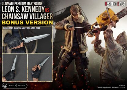 Resident Evil 4 Ultimate Premium Masterline Series Statue 1/4 Leon S. Kennedy vs. Chainsaw Villager Bonus Ver. 76 cm – Bild 2