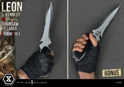 Resident Evil 4 Ultimate Premium Masterline Series Statue 1/4 Leon S. Kennedy vs. Chainsaw Villager Bonus Ver. 76 cm – Bild 4
