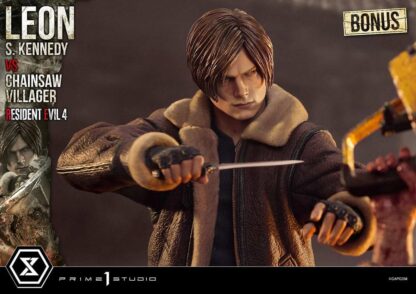 Resident Evil 4 Ultimate Premium Masterline Series Statue 1/4 Leon S. Kennedy vs. Chainsaw Villager Bonus Ver. 76 cm – Bild 5