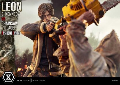 Resident Evil 4 Ultimate Premium Masterline Series Statue 1/4 Leon S. Kennedy vs. Chainsaw Villager Bonus Ver. 76 cm – Bild 8