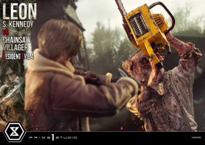 Resident Evil 4 Ultimate Premium Masterline Series Statue 1/4 Leon S. Kennedy vs. Chainsaw Villager Bonus Ver. 76 cm – Bild 9