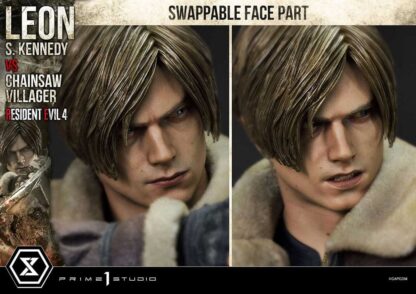 Resident Evil 4 Ultimate Premium Masterline Series Statue 1/4 Leon S. Kennedy vs. Chainsaw Villager Bonus Ver. 76 cm – Bild 12
