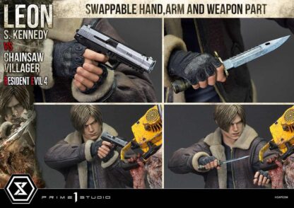 Resident Evil 4 Ultimate Premium Masterline Series Statue 1/4 Leon S. Kennedy vs. Chainsaw Villager Bonus Ver. 76 cm – Bild 13