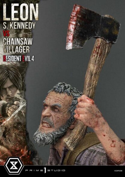 Resident Evil 4 Ultimate Premium Masterline Series Statue 1/4 Leon S. Kennedy vs. Chainsaw Villager Bonus Ver. 76 cm – Bild 21