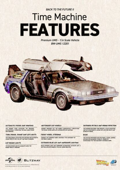 Zurück in die Zukunft II Premium UMS Fahrzeug 1/6 Zeitmaschine Time Machine 74 cm – Bild 20