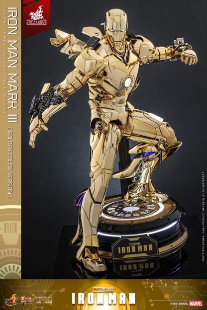 Iron Man Movie Masterpiece Diecast Actionfigur 1/6 Iron Man Mark III (Gold Color Version) Hot Toys Exclusive 33 cm – Bild 3